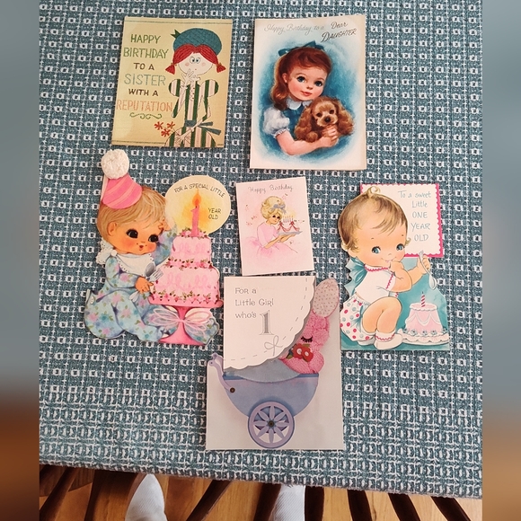 Vintage Used Baby Valentine Christmas Birthday Cards.  Approximately 97 cards - Picture 13 of 16